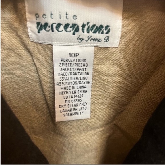 VINTAGE LINEN Petite Perceptions top and poly skirt set 10 petite women red blk - Picture 5 of 8